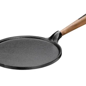 Dagaanbieding Skeppshult Gietijzer Pannenkoekenpan Walnoothout Handgreep 23 cm